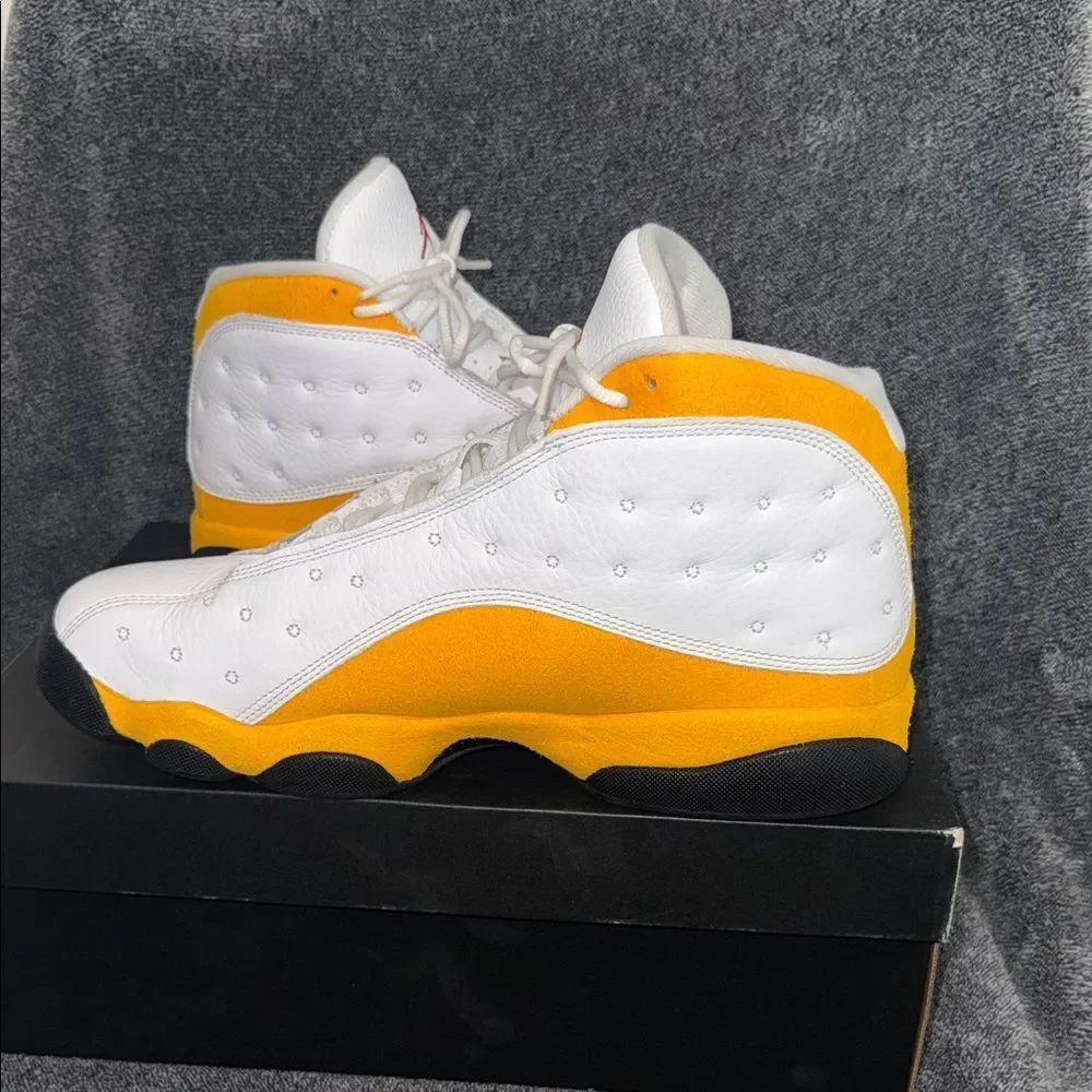 Air. Jordan Retro 13 White Yellow red Sneakers